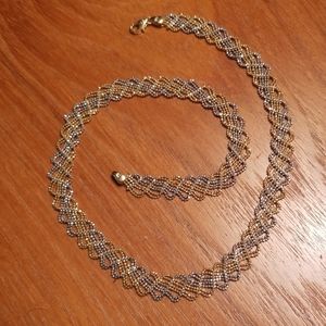 14kt Gold Two-toned Ruffle Necklace